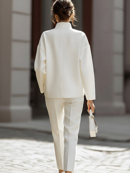 Luxe Oversized Shirt & Tailored Trouser Two-Piece Set