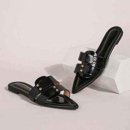 Sandalias planas puntiagudas elegantes Albara