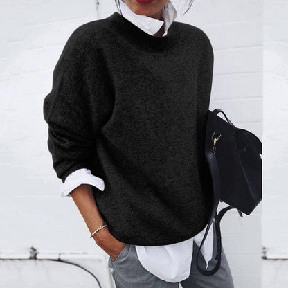 Women’s Soft Round Neck Pullover Sweater