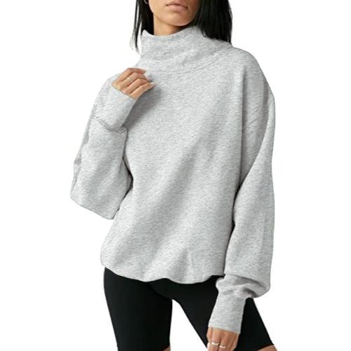 Women's Oversized Turtleneck Sweatshirt Long Sleeve Pullover