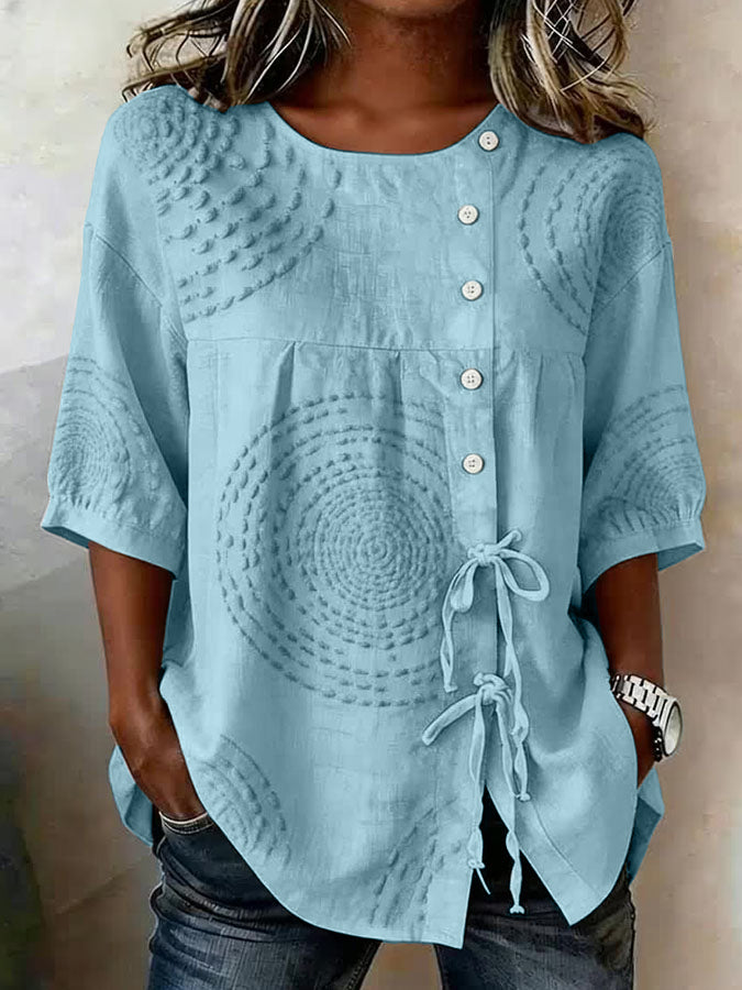 Women'S Floral Art Printed Casual Shirt