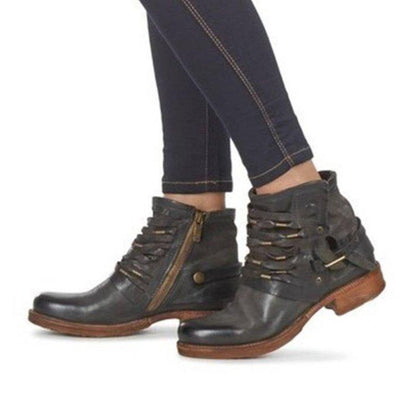 Women’s Casual Trendy Strap Short Boots