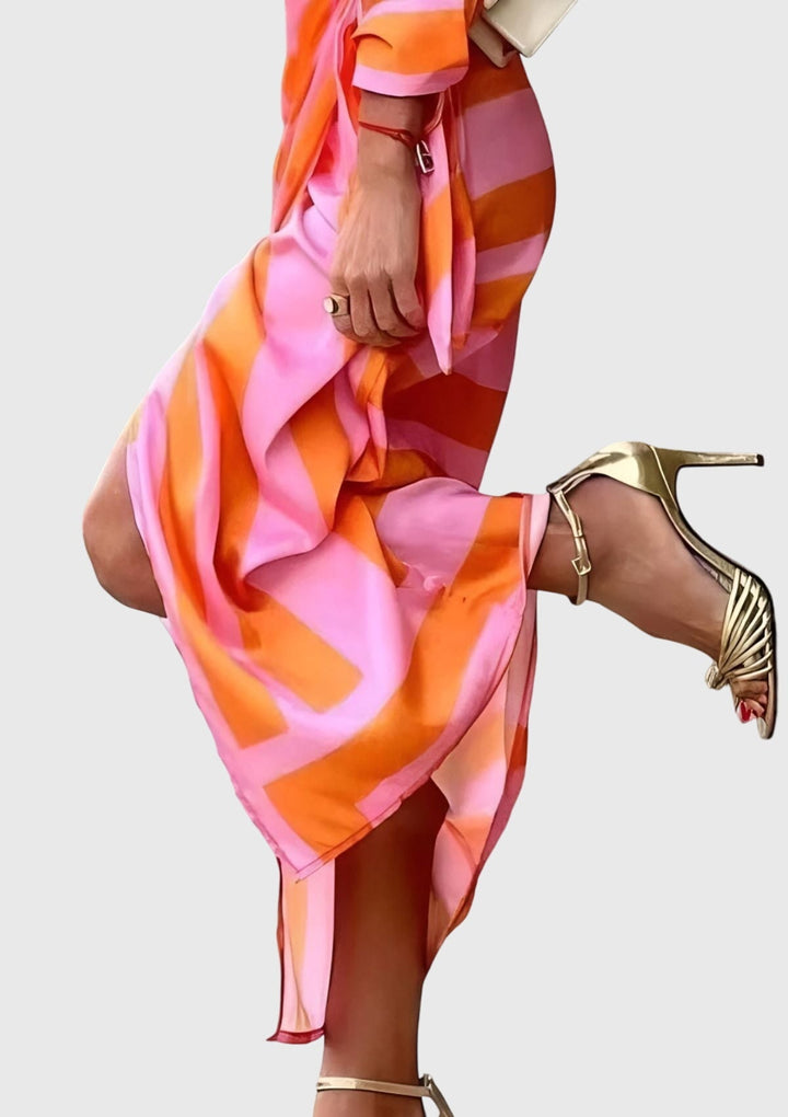 Everly | Elegante vestido cruzado con estampado