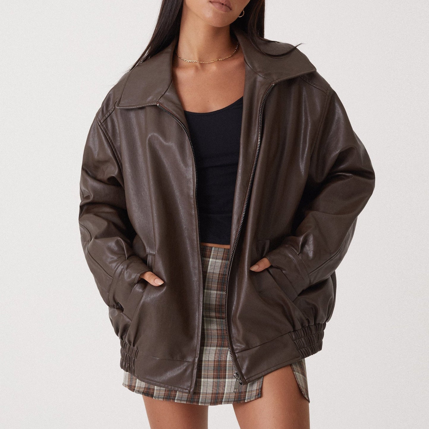 Chaqueta casual de moda para mujer de corte relajado