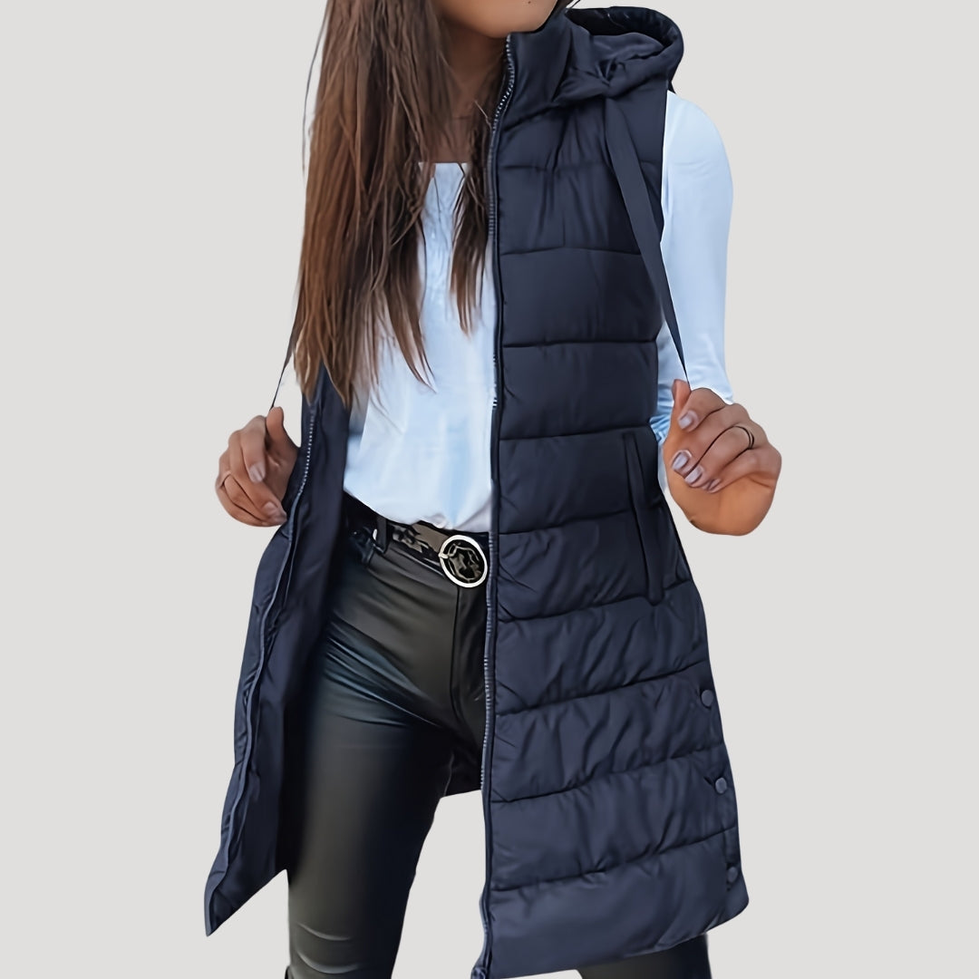 Winter Hooded Puffer Women Vest