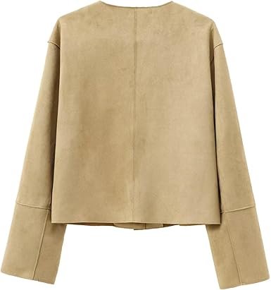 Women's Buttoned Woolen Blazer Jacket