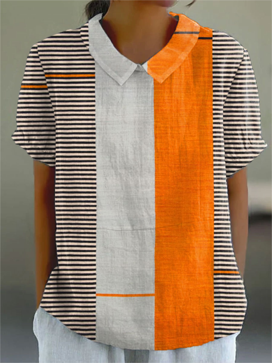 Color Block Striped Shirt
