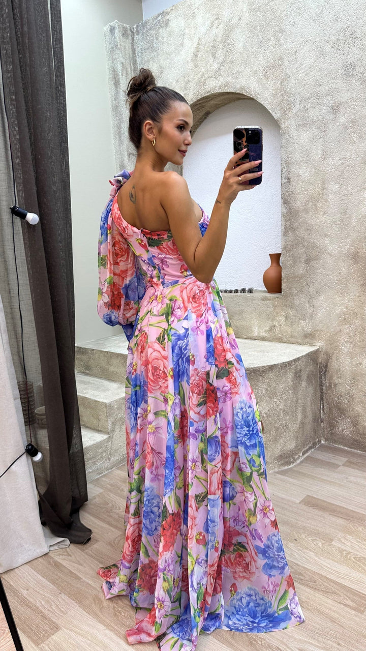 Women’s Elegant Floral Slit Maxi Dress