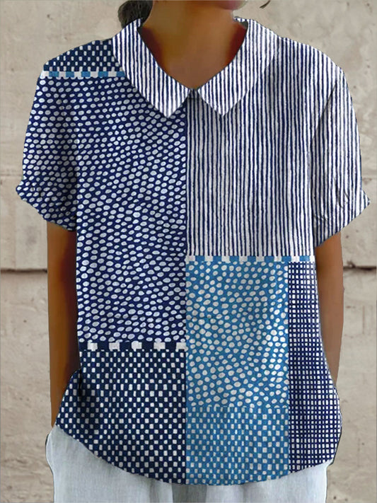 Patchwork Print Shirt