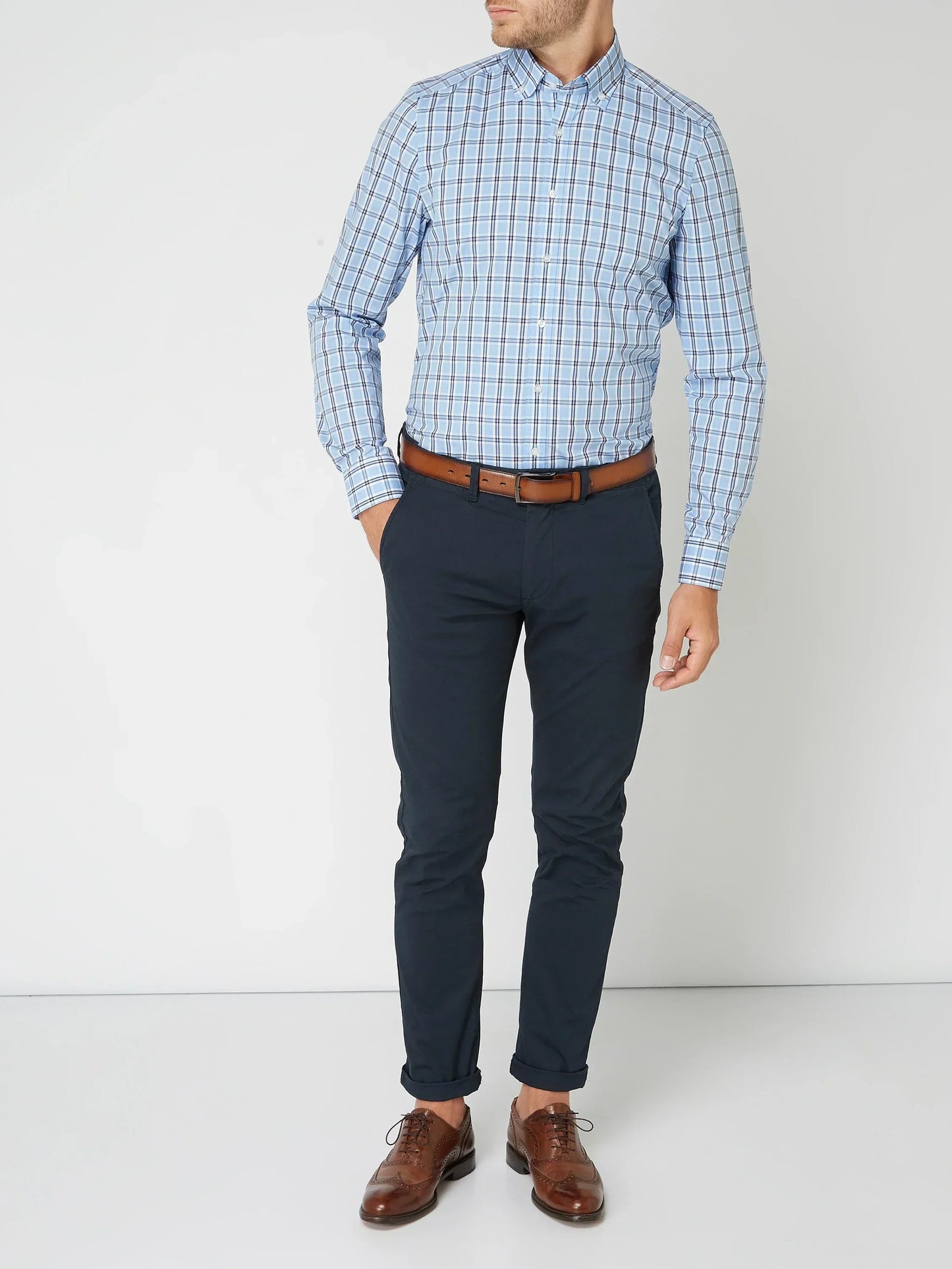 Men's Checkered Button-Down Shirt
