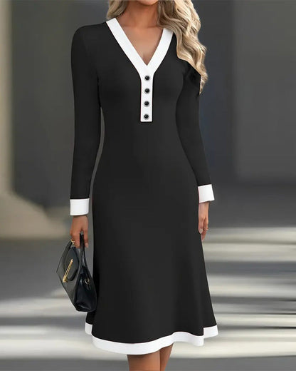 Vestido elegante de manga larga