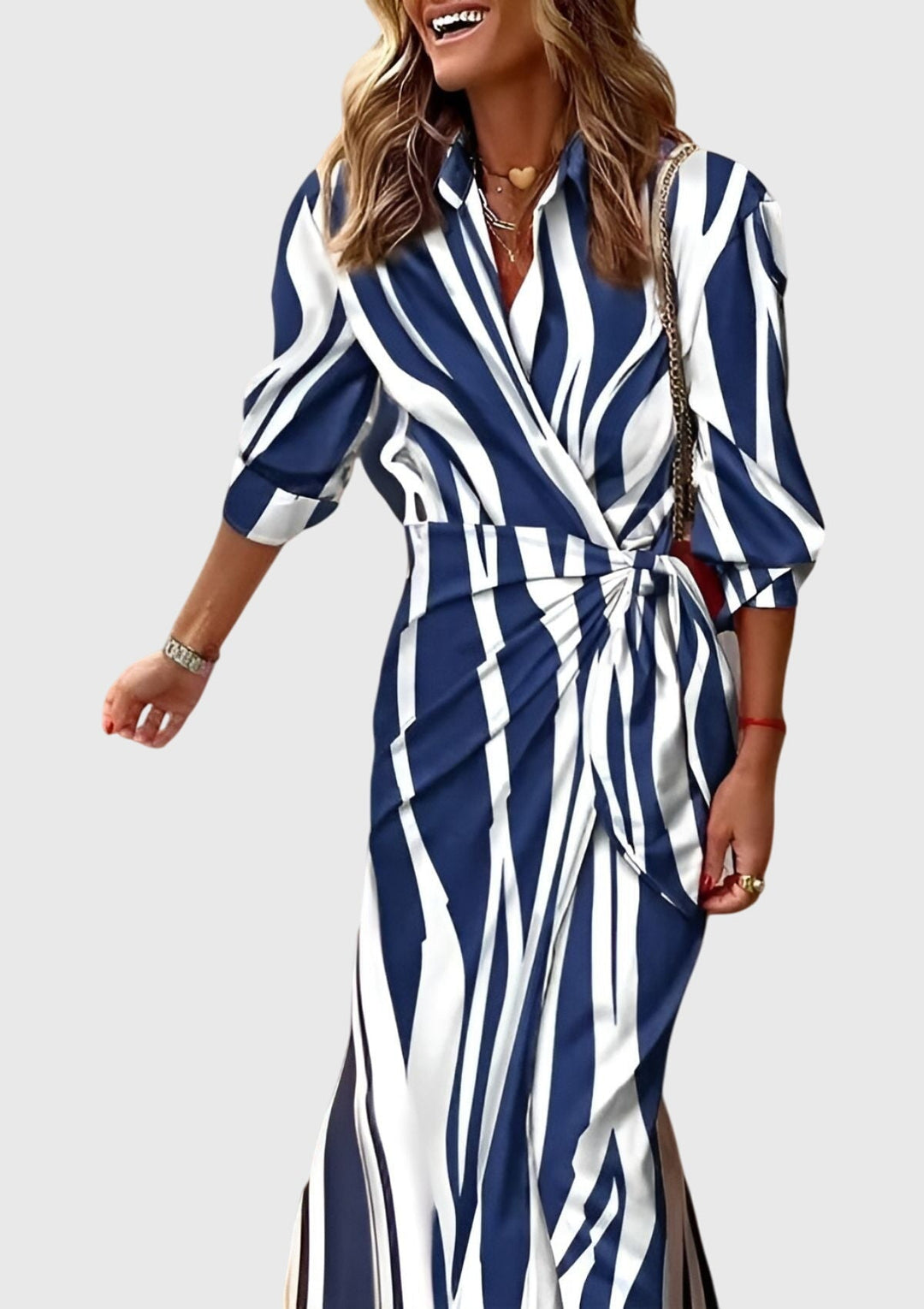 Everly | Elegante vestido cruzado con estampado