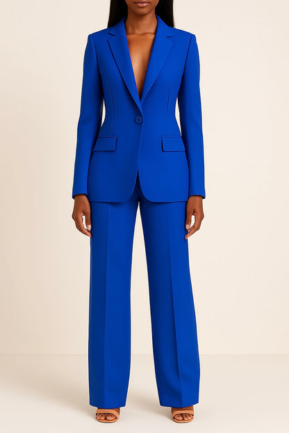 Chic Formal Suit Set with Tailored Long Blazer for Women