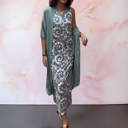 Elegant Dress with Cardigan