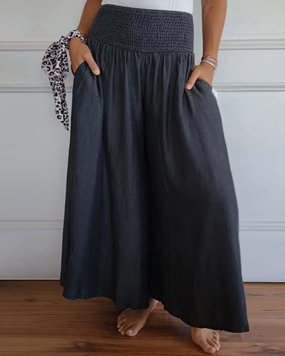 Flowy Smocked Waist Pants