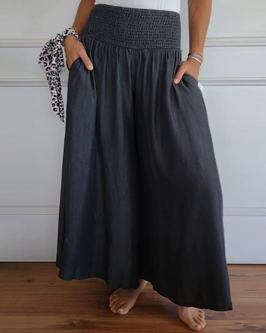 Flowy Smocked Waist Pants