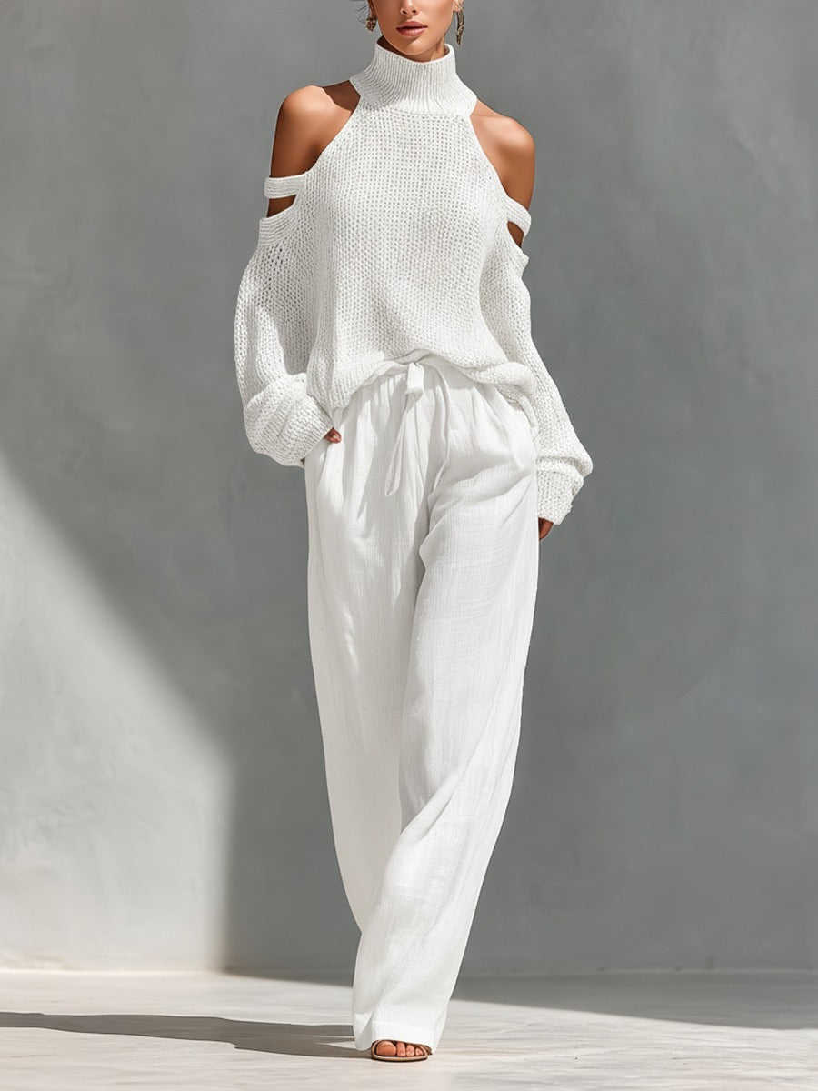 Camilla | Fashionable Knit and Linen Set