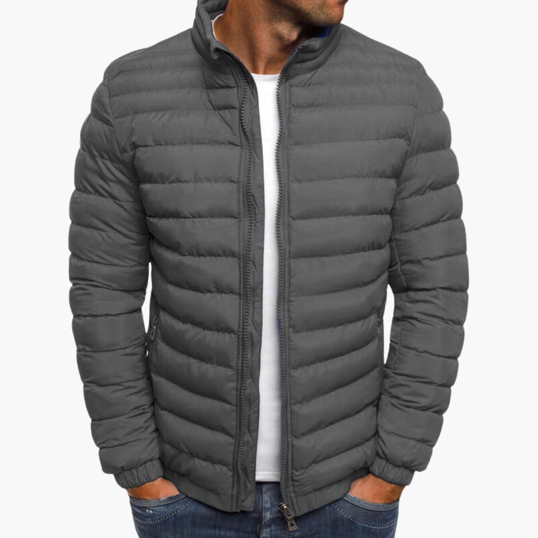 Chaqueta cálida de rayas cómoda