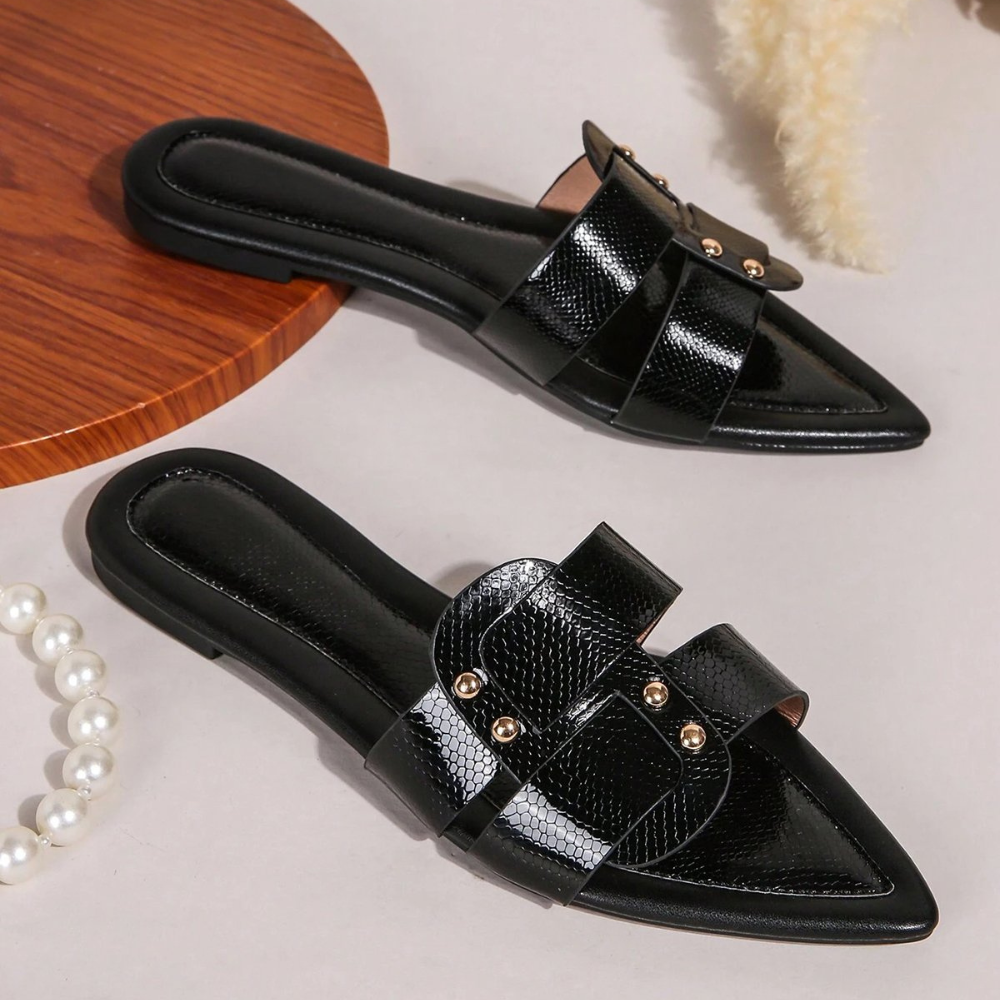 Sandalias planas puntiagudas elegantes Albara