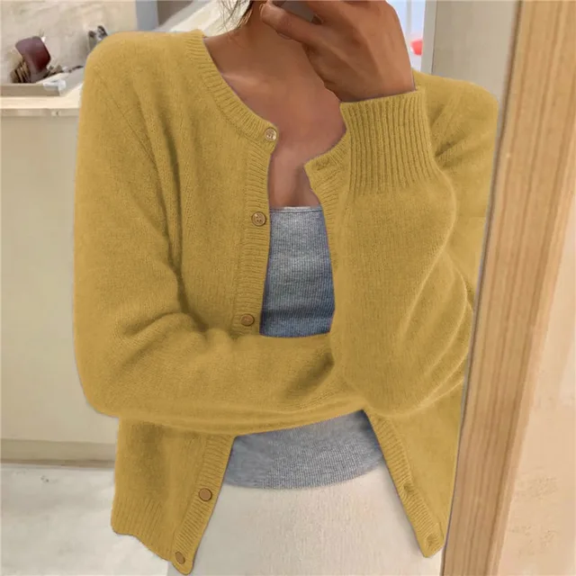Women’s Winter Casual Long Sleeve Button Cardigan