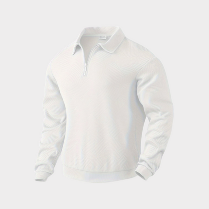 Men’s Casual Textured Design Half Zip Sweater