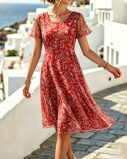 Kynara - Vestido Estampado hasta la Rodilla