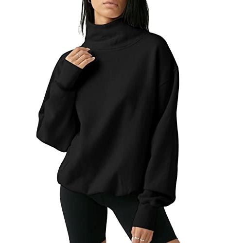 Women's Oversized Turtleneck Sweatshirt Long Sleeve Pullover