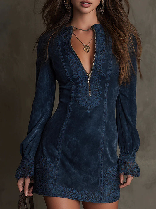 Suede Mini Dress