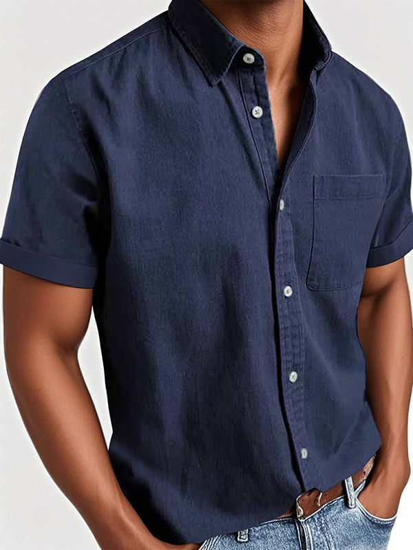 Camisa de bolsillo sencilla y elegante