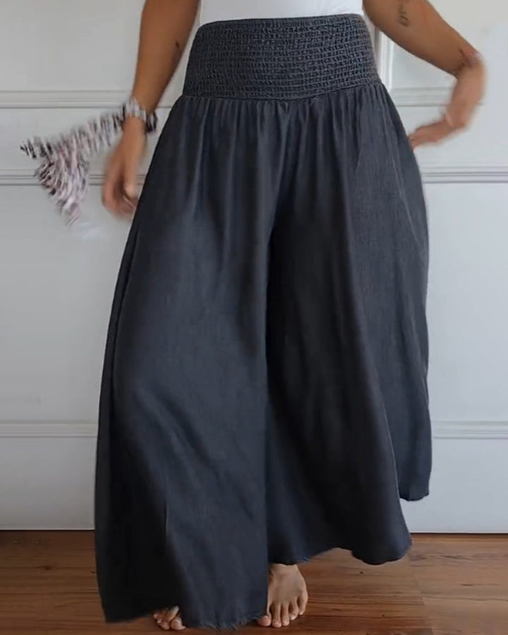 Pantalones cómodos de pierna ancha