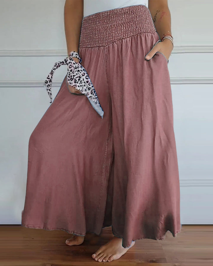Pantalones cómodos de pierna ancha