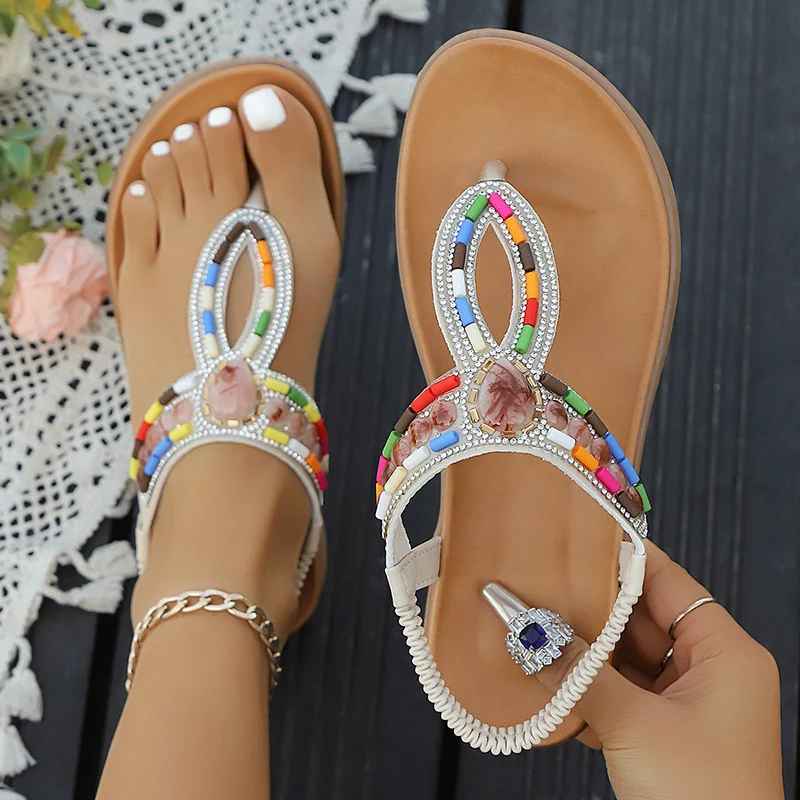 BOHO BEADED SANDALS