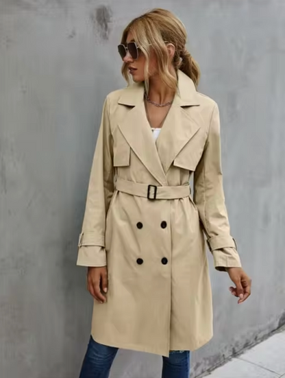 Women’s Double Breasted Belted Trench Coat