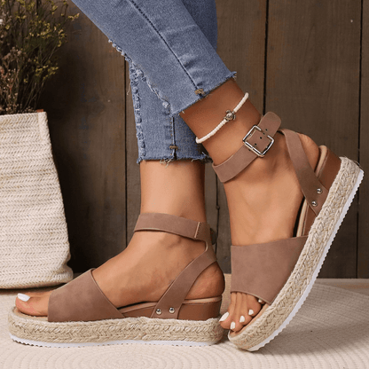 Aurelle Open Toe Espadrille Sandals