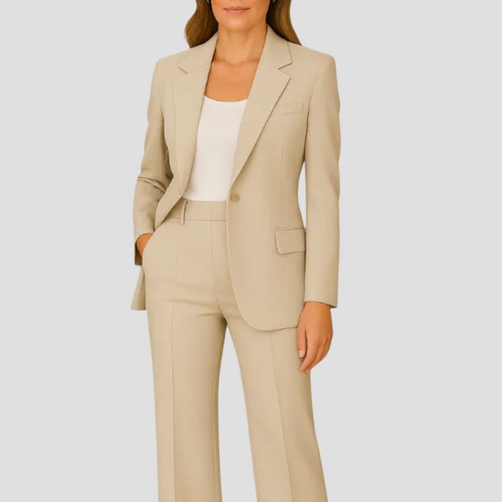 Women’s  Tailored Suit Set with Long Blazer