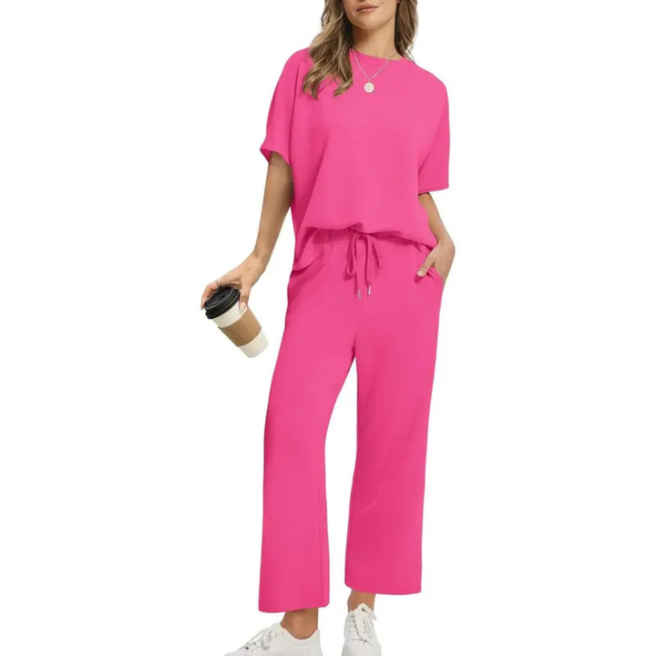 Women's Oversized Cropped Lounge Set
