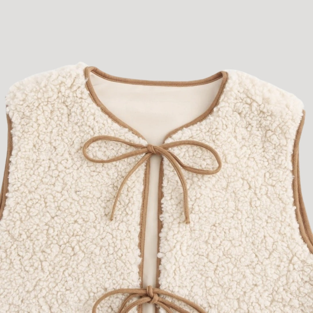Women’s Spring Tie-Front Cozy Vest