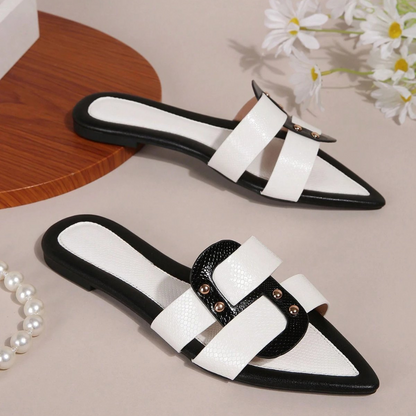 Sandalias planas puntiagudas elegantes Albara