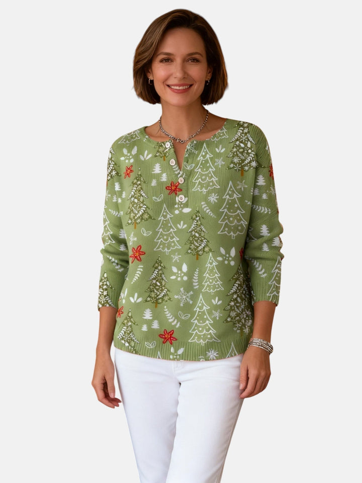 Jersey de Navidad con botones