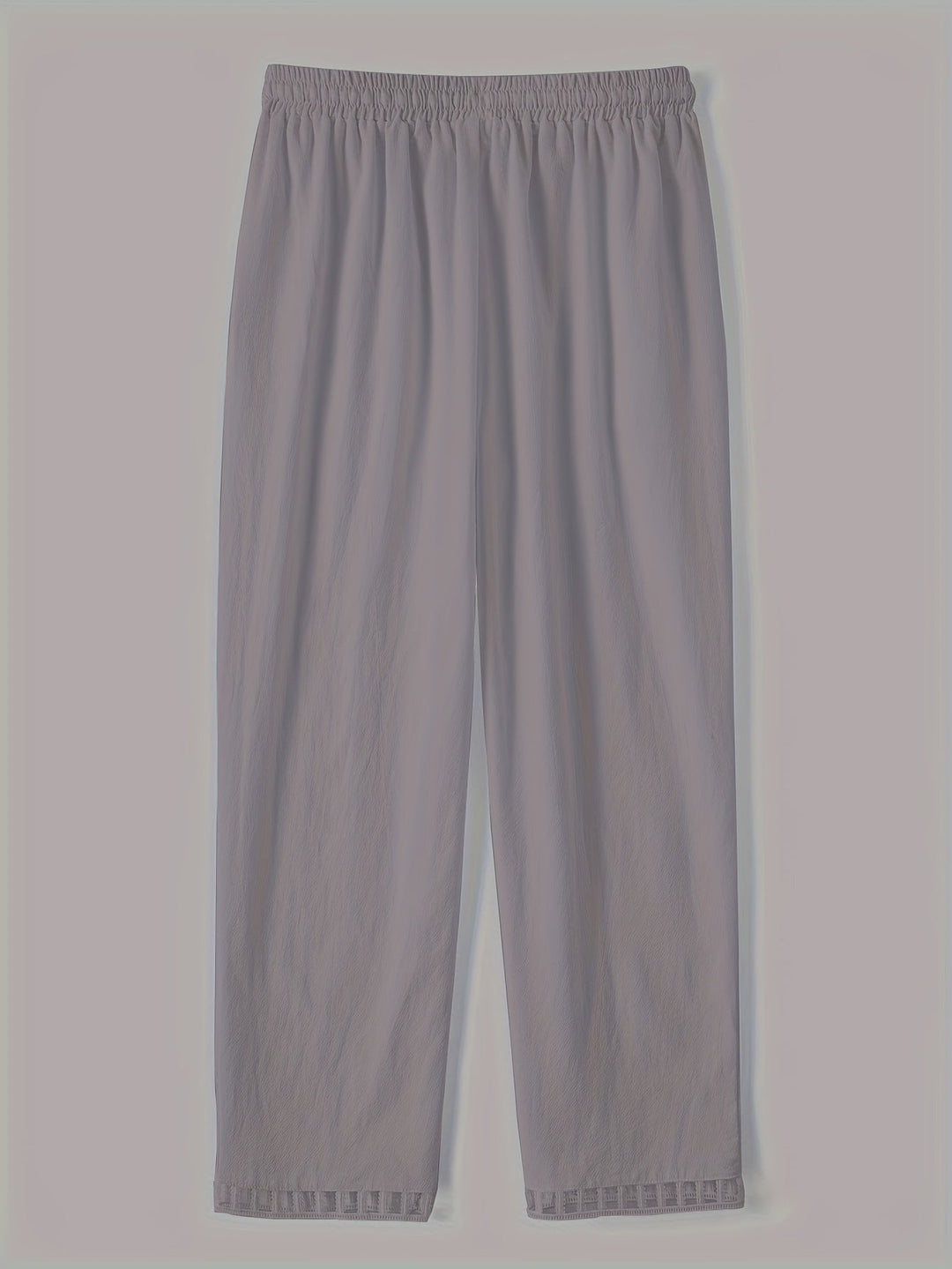 Pantalones cropped holgados con ribete en contraste