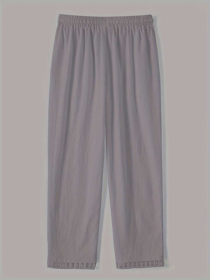 Pantalones cropped holgados con ribete en contraste