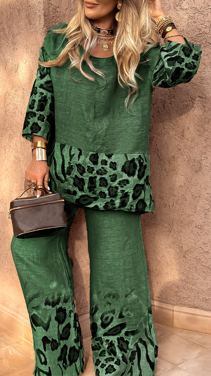 Aislinn | Leopard Print Casual Set
