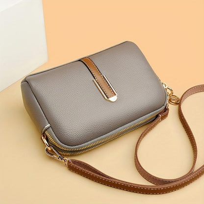 Embellished Mila Litchi Crossbody Bag