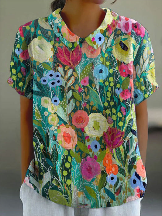 Watercolor Floral Shirt