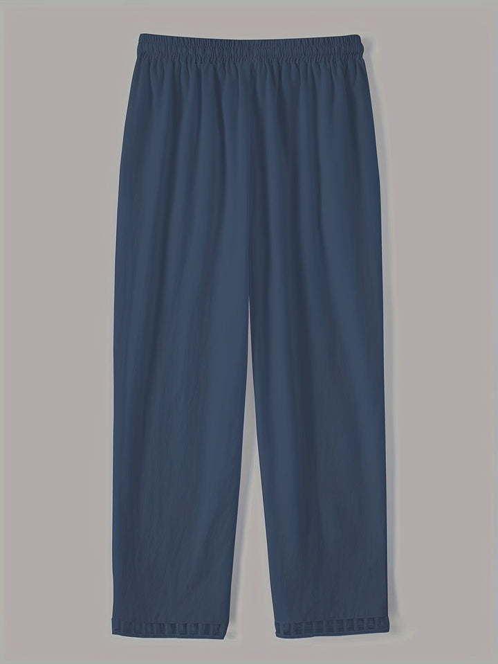 Pantalones cropped holgados con ribete en contraste