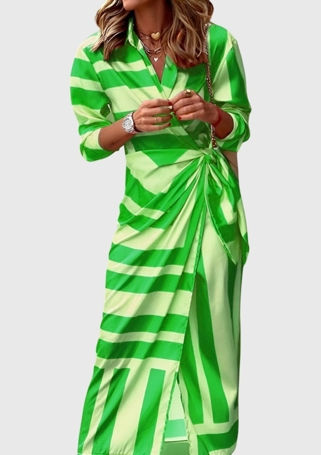 Everly | Elegante vestido cruzado con estampado