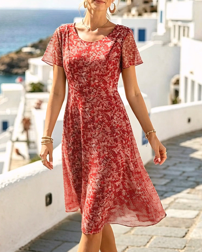 Kynara - Vestido Estampado hasta la Rodilla