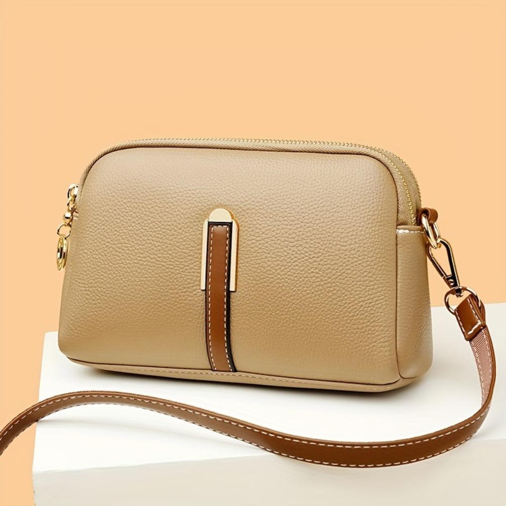 Embellished Mila Litchi Crossbody Bag