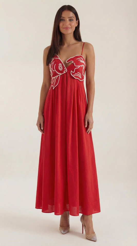 Maxivestido Bordado