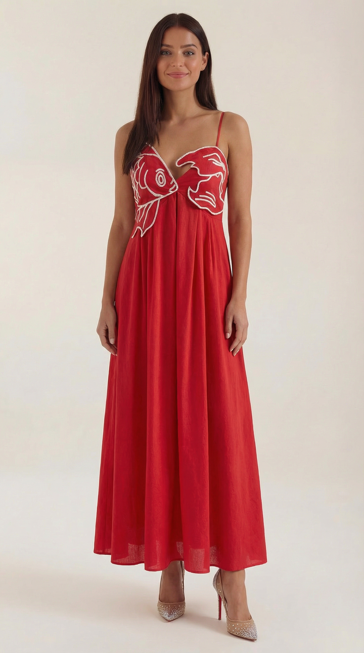 Embroidered Maxi Dress